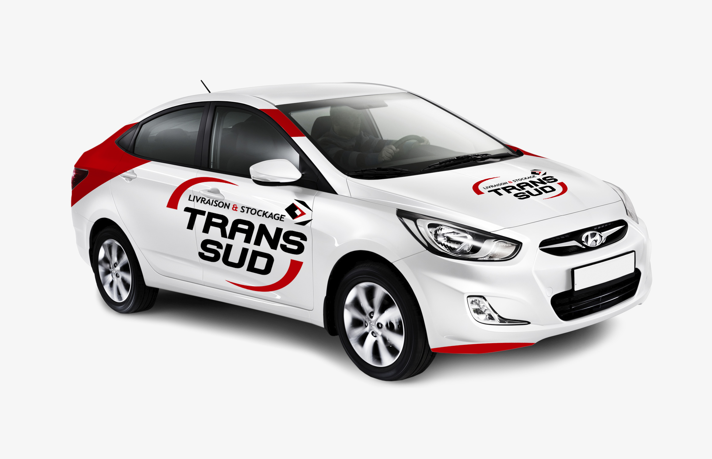 Charte graphique sur flotte de véhicules Transsud